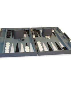 Juego de Backgammon de Vinilo Gris de 18"