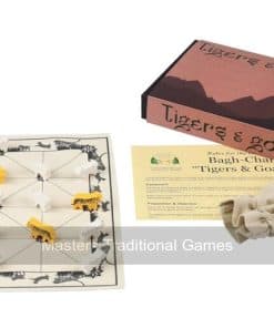 Juego de Bagh-Chal Tigres y Cabras - Tablero de Tela con
