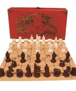 Juego de Ajedrez Chino Vintage Guerrero de Terracota 32