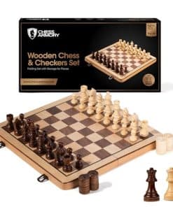 Juego de Ajedrez y Damas Premium de Chess Armory - Tablero