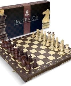 Juego de ajedrez de madera de lujo Wegiel -Marrón