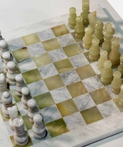 Juego de ajedrez de mármol - 11 pulgadas - Tablero de