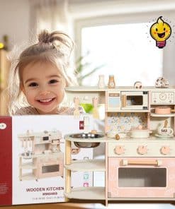 Juego de Cocina de Madera para Niños y Niñas, Cocina de