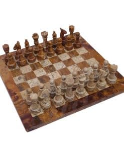 Juego de ajedrez de mármol de lujo de 12 - y Coral)