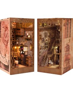 Kit de Librería en Miniatura DIY MUSEGDN con Luces LED,