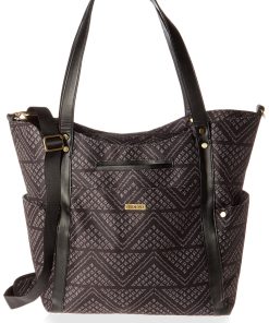 Bolso Cambiador de Tela JJ Cole Bucket Tote, Azteca Negro