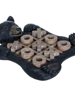 Juego de mesa de Tic Tac Toe Pine Ridge Bear Negro - Juego