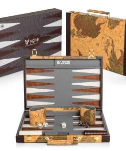 Juego de Backgammon de Lujo - Estuche de Cuero Premium,