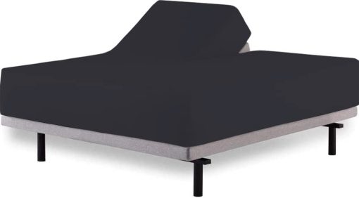 Juego de Sabanas King Split Top Balsara's 100% Algodon Egipcio 800 TC para Cama Ajustable 18" Pulgadas Bolsillo Profundo - Sabanas para Cama Sleep Number, 32" Split Top King - Solido Azul Claro - Imagen 3