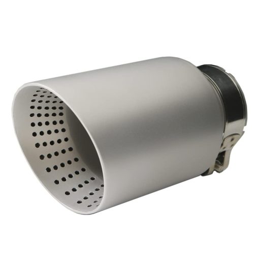 Kipalm Silenciador de escape de acero inoxidable mate para automovil, abrazadera de escape de tubo de escape para soldar o montar a presion (entrada ID 2.5"-salida OD 4")
