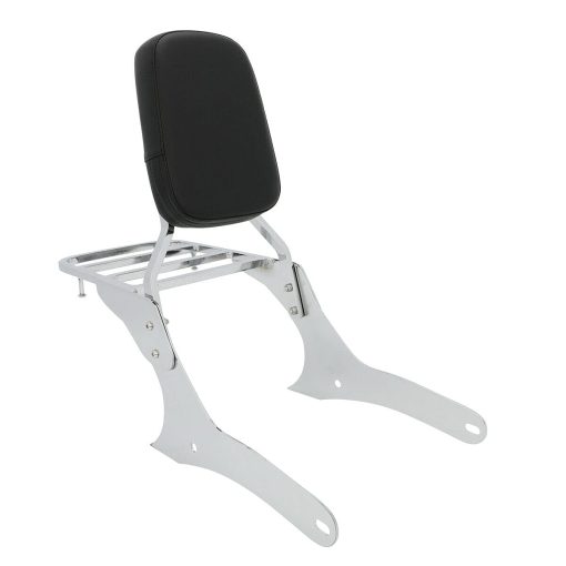 Promesa Faster Nuevo Respaldo Sissy Bar con Almohadilla Comoda y Portaequipajes Compatible con/Reemplazo para Honda Rebel 500 Rebel 300 CMX500 CMX300 2017-2020 (Cromo) - Imagen 4