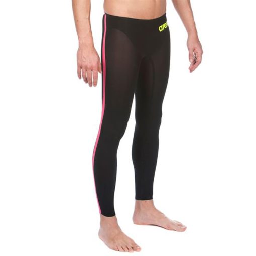 Pantalon de natacion para aguas abiertas Arena Powerskin R-Evo, Negro/Amarillo Fluor, Talla 28