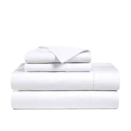 Juego de Sabanas de Algodon Egipcio de 1000 Hilos tamaño King Blanco 4 Piezas - Juego de Sabanas de Calidad Hotelera para Cama con Bolsillo Profundo Elastico de 16 Pulgadas Tejido de Satin