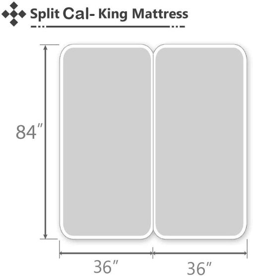 Juego de sabanas divididas (5 piezas) para cama ajustable Split California King 100% algodon egipcio 800 hilos Juego de sabanas para Split California King, 18" Bolsillo profundo Juego de sabanas para cama ajustable, Solido en color verde salvia - Imagen 5