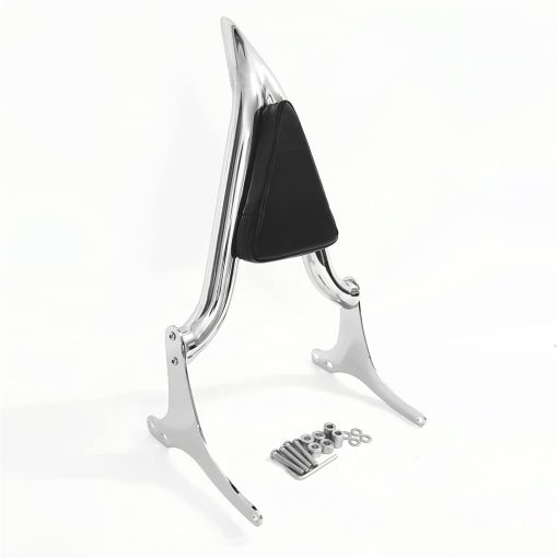 Respaldo para pasajero y cojin trasero cromado compatible con Harley Davidson Touring 1997-2008 Road King Electra Glide Street Glide Respaldo FLHR FLHX FLHT FLTR [20 pulgadas] - Imagen 5