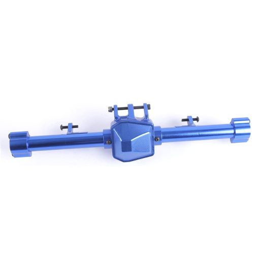 Carcasa de Eje Trasero de Aluminio RZXYL para Coche de Escalada RC 1/6 Axial SCX6 JLU Wrangler (Azul)