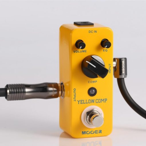 Pedal de compresor MOOER, Yellow Comp Mini Portable Compression con True Bypass, EQ y Volumen Ajustable, Pedales de Compresor optico Clasico para Guitarra Electrica Bajo - Imagen 4
