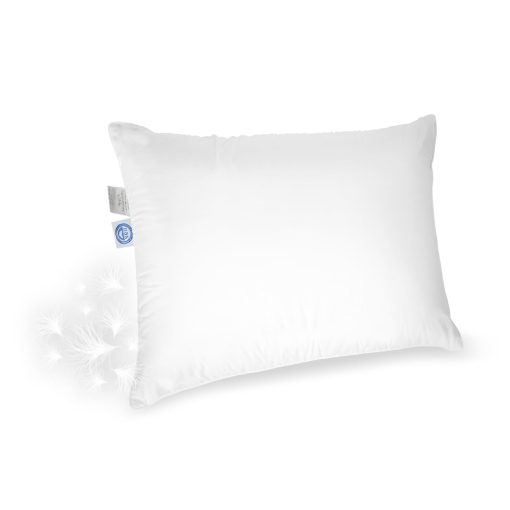 Almohada de plumas de primera calidad Elite Premium de East Coast Bedding - Tamano estandar Firme - Paquete individual - 600 Fill Power Plumas Blancas, Funda de algodon de 400 Hilos - Soporte mejorado para todos los durmientes - Hecho en EE. UU.