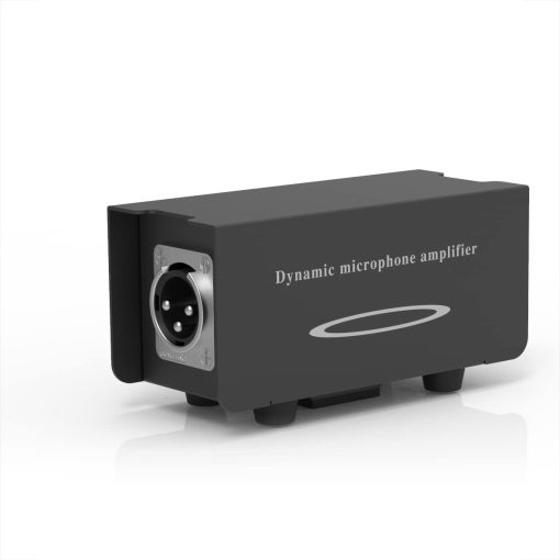 Preamp de Microfono para Shure SM7B /SM58 /55SH Machine SMM-205 Boosteador de Preamp de Microfono Dinamico para Transmision en Vivo/Podcast/Grabaciones Vocales GRIS