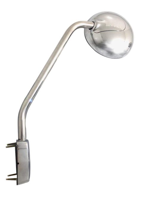 Espejo de capo de acero inoxidable de reemplazo para lado del conductor, Compatible con Kenworth T680 Peterbilt 579 587