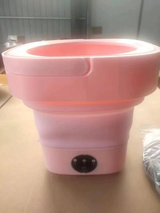 Lavadora Portatil, Mini Lavadora con Capacidad para ropa interior, ropa de bebe o articulos pequenos, Lavadora Plegable de Viaje (Rosa) - Imagen 5