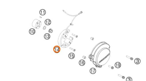 Ensamblaje del Estator Nuevo OEM de KTM 50 SX SXS Mini JR SR 2002-2018 45139004000 - Imagen 2
