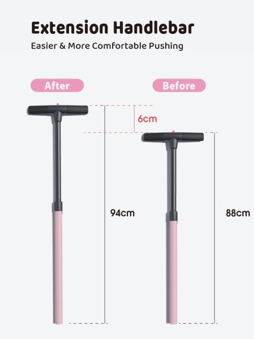 Triciclo para niños de 1 a 3 años, Bicicleta para niños, 5 en 1 Triciclo con Mango de Empuje, Regalo de Navidad y Cumpleaños y Juguete para Niñas, Convertible a Bicicleta de Equilibrio para Bebes, Rosa, TR008 - Imagen 5