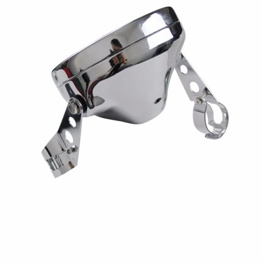Faro Universal de 7 Pulgadas para Motocicleta con Cubo de Faro LED de 7" con Soportes de Montaje para Tubo de Horquilla de 28-42mm (Cromo) - Imagen 2