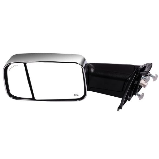 Espejos de Remolque ECCPP para Dodge Ram 1500 2500 3500 2002-2008 Power Heated con Luz de Senal de Flecha Lado del Conductor y del Pasajero Par Manual Abatible Tapa Cromada - Imagen 8