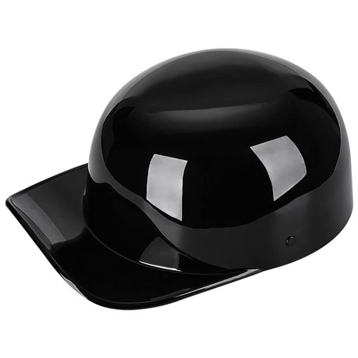 Casco de Motocicleta Estilo Gorra de Beisbol Yesmotor Unisex - Aprobado por la DOT (Negro Claro, L) - Imagen 2