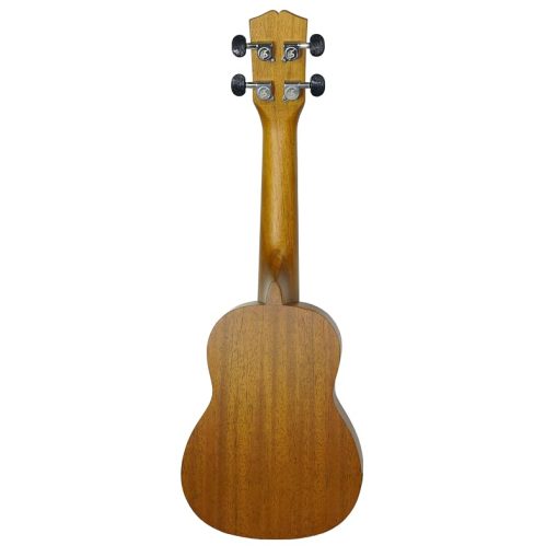 Ukelele de la serie Artist con tapa de abeto solido y fondo y laterales de caoba - Kit para principiantes con bolso de transporte, afinador, cuerdas, correa, puas, pano de limpieza (Scarecrow, 21 pulgadas) - Imagen 5