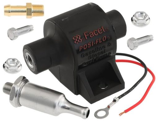 Facet FEP304SV Posi-Flo Kit de Bomba de Combustible de 12 voltios, Puertos de 1/8 NPT, Presion Maxima de 1 a 2.5 psi