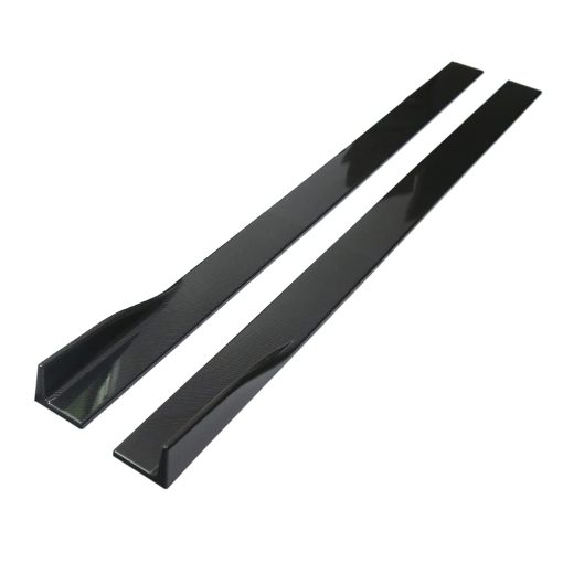 JY Sdyl Car Universal Side Skirts Extension Splitters Body Kit Rocker Panel Extensions 6Pcs (Negro-Fibra de Carbono, 2.2M) - Imagen 4