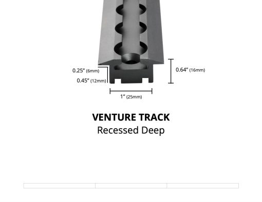 Riel en L de Aluminio T-6 Anodizado Gris de 48" VanEssential (Recesado Profundo HD 1/2 pulgadas) - Paquete de 2 - Imagen 4