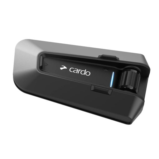 Cardo PACKTALK Edge Sistema de Comunicacion Bluetooth para Motocicleta Cascos Intercomunicador - Paquete Individual, Negro