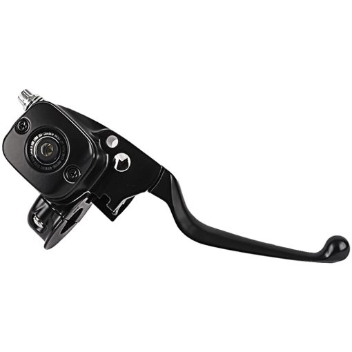 Kit de Control de Freno de Manillar Chern Yueh 9/16 Pulgadas para Disco unico para Harley-Davidson 45019-96 a partir de 1996 (Negro Mate)