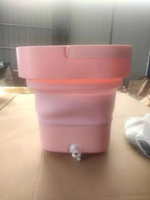Lavadora Portatil, Mini Lavadora con Capacidad para ropa interior, ropa de bebe o articulos pequenos, Lavadora Plegable de Viaje (Rosa) - Imagen 3