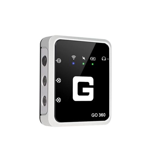 Microfono de solapa inalambrico G-MARK GO 360, Microfonos de solapa inalambricos de 2,4 GHz de doble canal con monitoreo en tiempo real del oido, ajuste de ganancia y silencio para entrevistas, vlogs, telefonos, camaras - Imagen 2