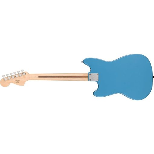 Fender Squire Laurel Fingerboard Bundle con 12 Puas de Guitarra Clasicas de Celuloide, Cable de Instrumento Profesional (10 pies) y Correa de Guitarra con Logo. (Azul California, Diapason de Laurel) - Imagen 3
