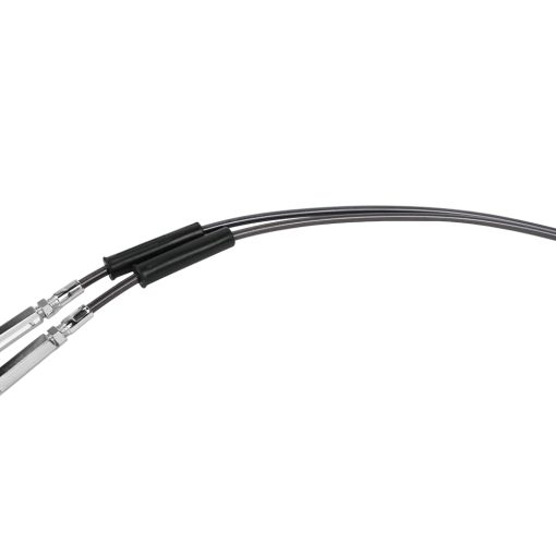 Cable de acelerador inactivo POWER JAMES 43.0" trenzado de acero inoxidable negro ahumado 45 grados para Harley Davidson - Imagen 5