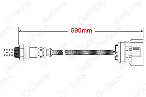 Sensor de Oxigeno GoSens 353f OE#A0065421718, A0065424918, 250-25091, 250-25088 para Mercedes-Benz E350,GL350,ML350,R350,Sprinter 2500,Sprinter 3500 2010-2015, Sensor de O2 Delantero, Arriba, Cables 5, Longitud 590mm - Imagen 5