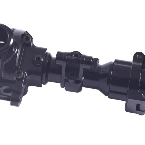 Conjunto de Carcasa de Eje Delantero y Trasero de Aleacion de Aluminio para Coche Crawler RC 1/10 Traxxas TRX4, Reemplaza la Carcasa de Ejes de Plastico Original (Negro) - Imagen 4
