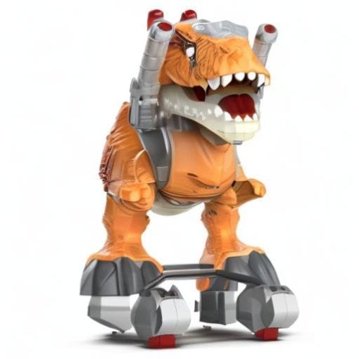 Carrito montable de dinosaurio para ninos pequenos, Carrito empujable y montable con bateria, juguete deslizante electrico de pie a piso con musica, luces y humo para ninos pequenos - Imagen 8