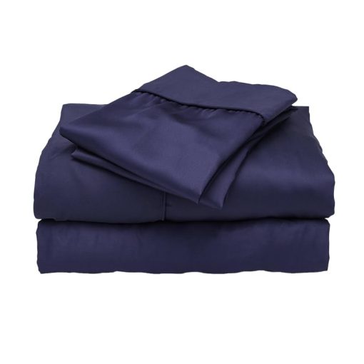 Juego de sabanas estandar ettitude 100% Lyocell de bambu organico, Ocean (Azul), Cal King, Sabanas transpirables, Ropa de cama, Sostenible, Saten, Tejido de origen vegetal, Suave como la seda, Bolsillos profundos