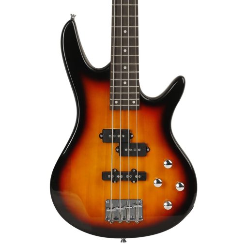 Bajo Electrico de 4 Cuerdas Tamaño Completo P Bass Kit de Inicio Negro para Principiantes con Estuche, Correa y Cable de Guitarra (Sun) - Imagen 2