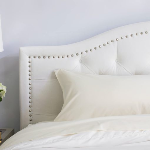 Juego de sabanas de Vanilla Bean PeachSkinSheets - Nivel de suavidad de 1500tc - Sabanas extra suaves y frescas para personas que duermen caliente y sufren de sudoracion nocturna - Tamano Queen
