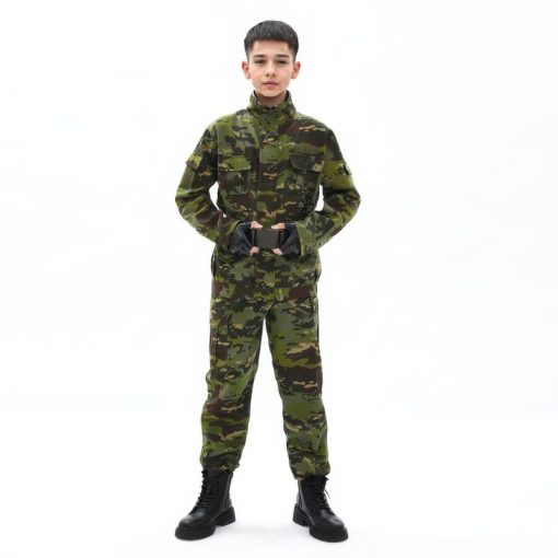Czmmyrr Uniformes militares para ninos, disfraces de soldado para ninos, disfraces de ejercito de Halloween, traje completo de camuflaje para ninos (camuflaje de selva, talla 110) - Imagen 5