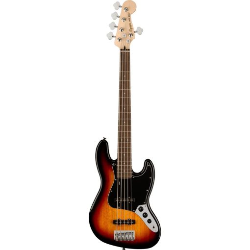 Bajo Jazz de 5 Cuerdas de la Serie Affinity de Squier, 3-Color Sunburst, Diapason de Laurel