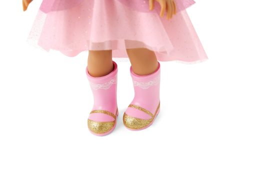 Muñeca American Girl WellieWishers de 14.5 pulgadas Ashlyn con Leotardo Rosa, Falda de Purpurina, Diadema y Botas, Para Niñas de 4+ años - Imagen 5