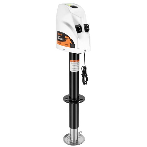 Gato de Lengüeta Electrico BEETRO 4000 lbs, Gato de Remolque Resistente para Remolques de A-Frame, Carga y Utilitarios o RV de 5ta Rueda, 22" de Elevacion, 12V DC, Blanco